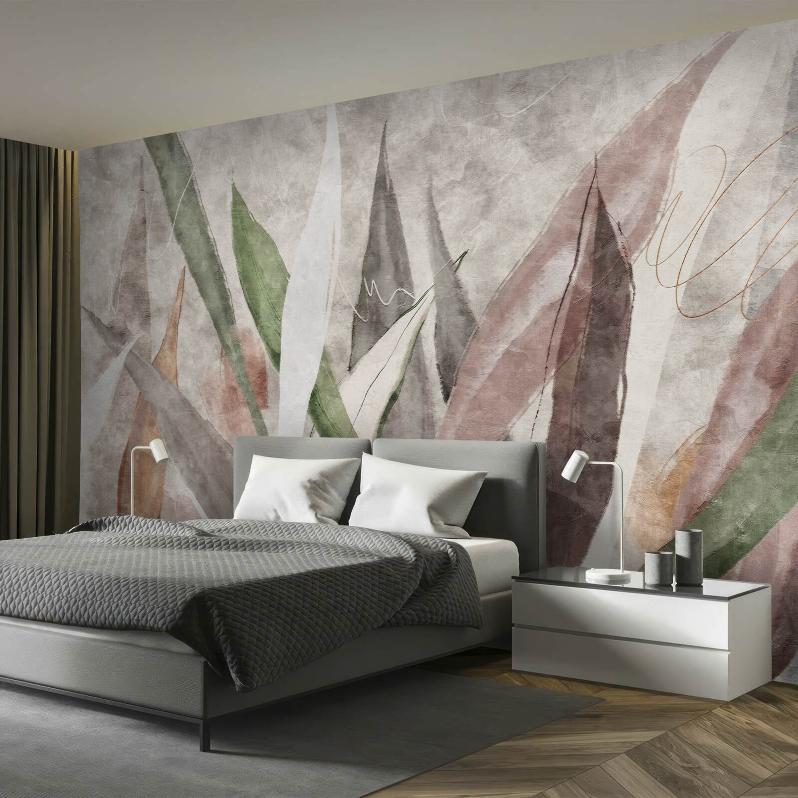 Fototapeta farebné listy džungle natiahnuté do dĺžky