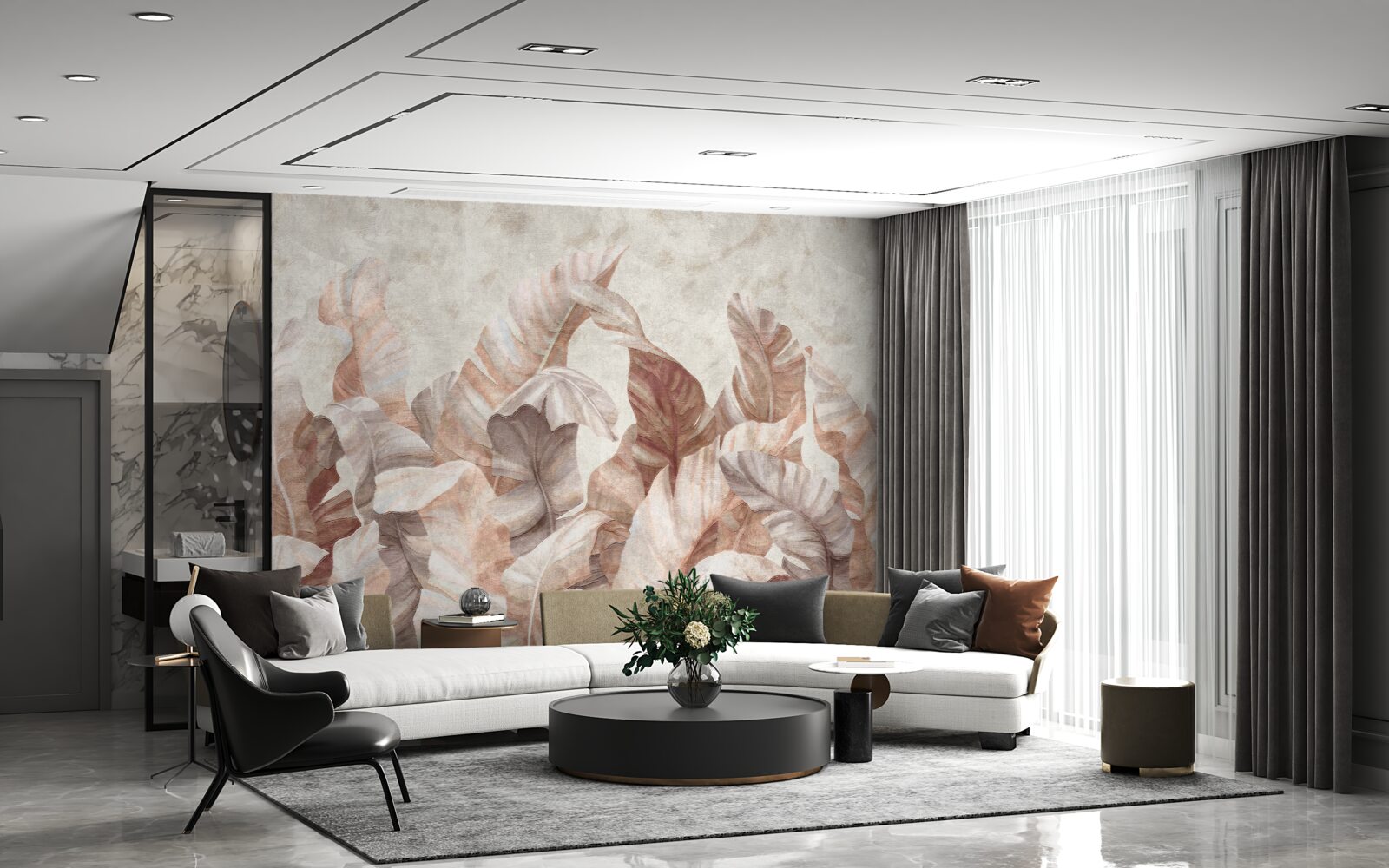 Fototapeta veľké listy tropických rastlín