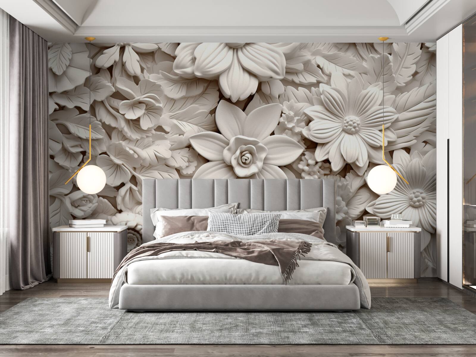 Fototapeta kvetinový aranžmán vyrobený zo sadry