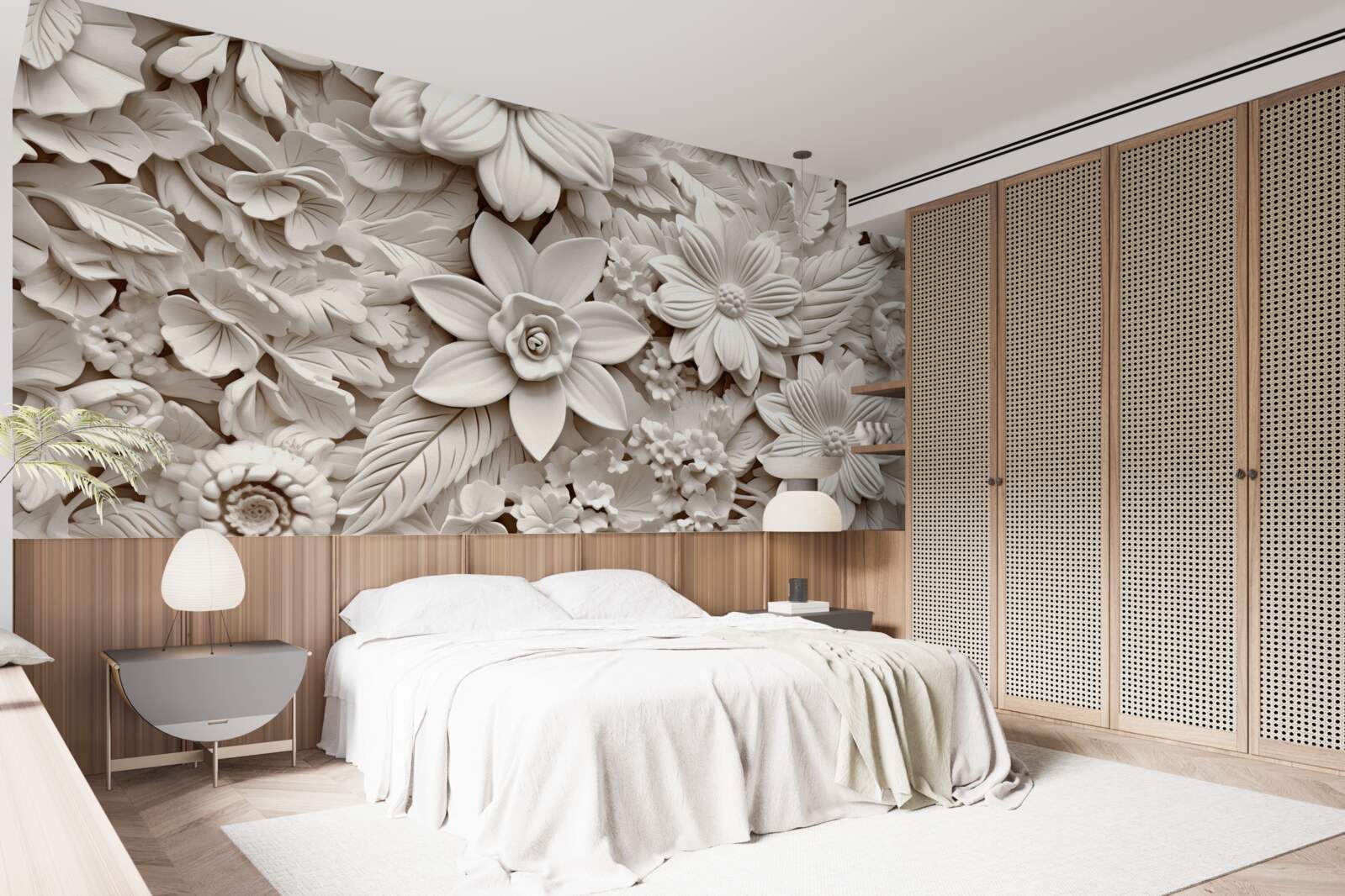 Fototapeta kvetinový aranžmán vyrobený zo sadry