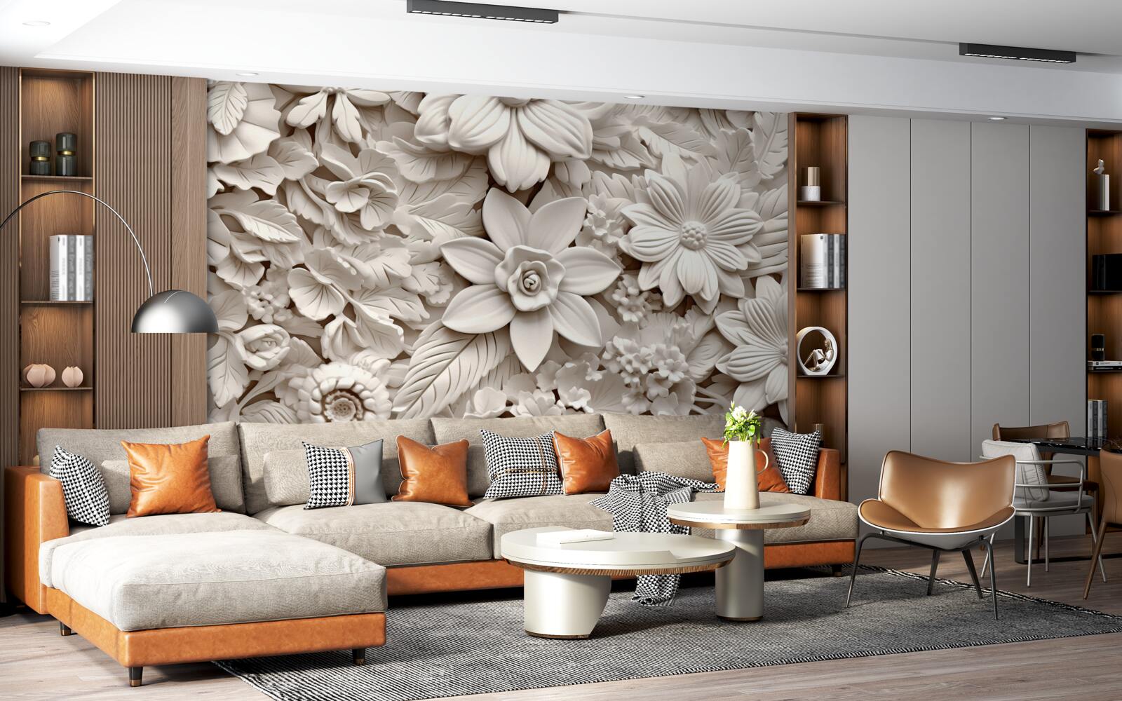 Fototapeta kvetinový aranžmán vyrobený zo sadry