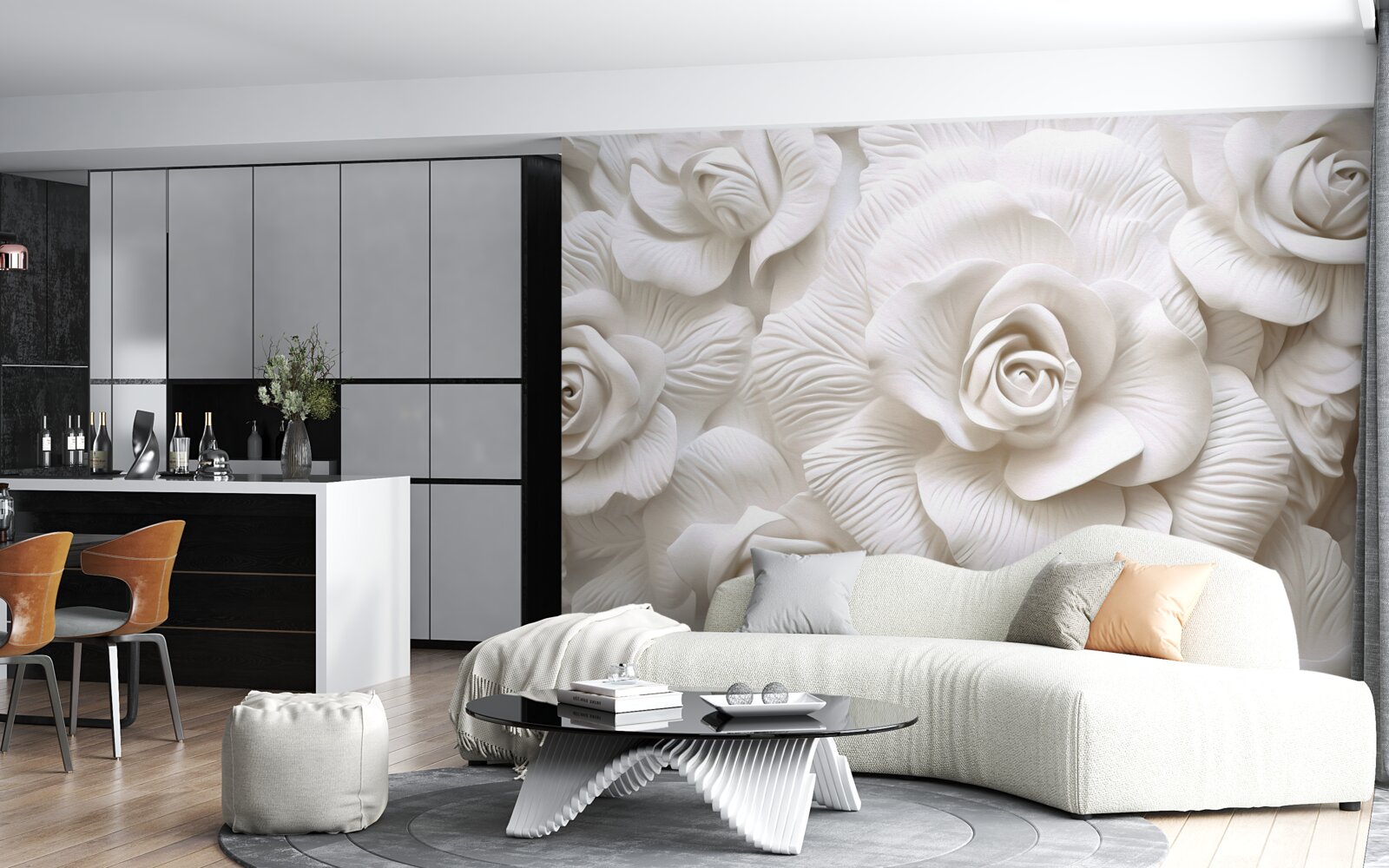 Fototapeta reliéfne ruže sú jemné