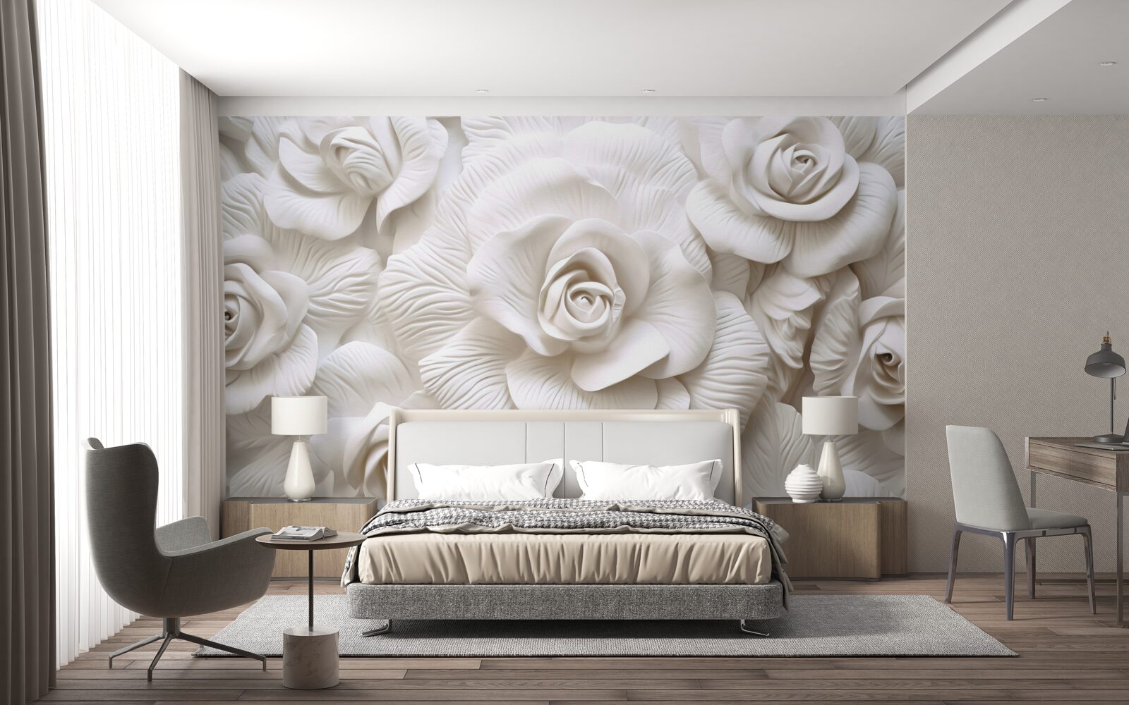 Fototapeta reliéfne ruže sú jemné