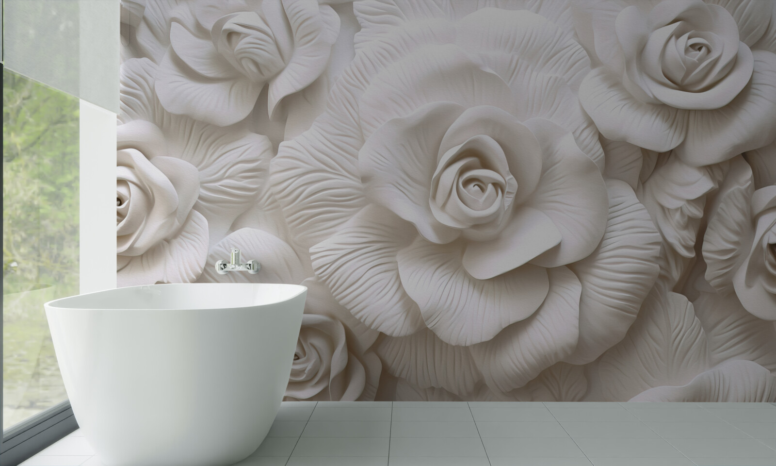 Fototapeta reliéfne ruže sú jemné