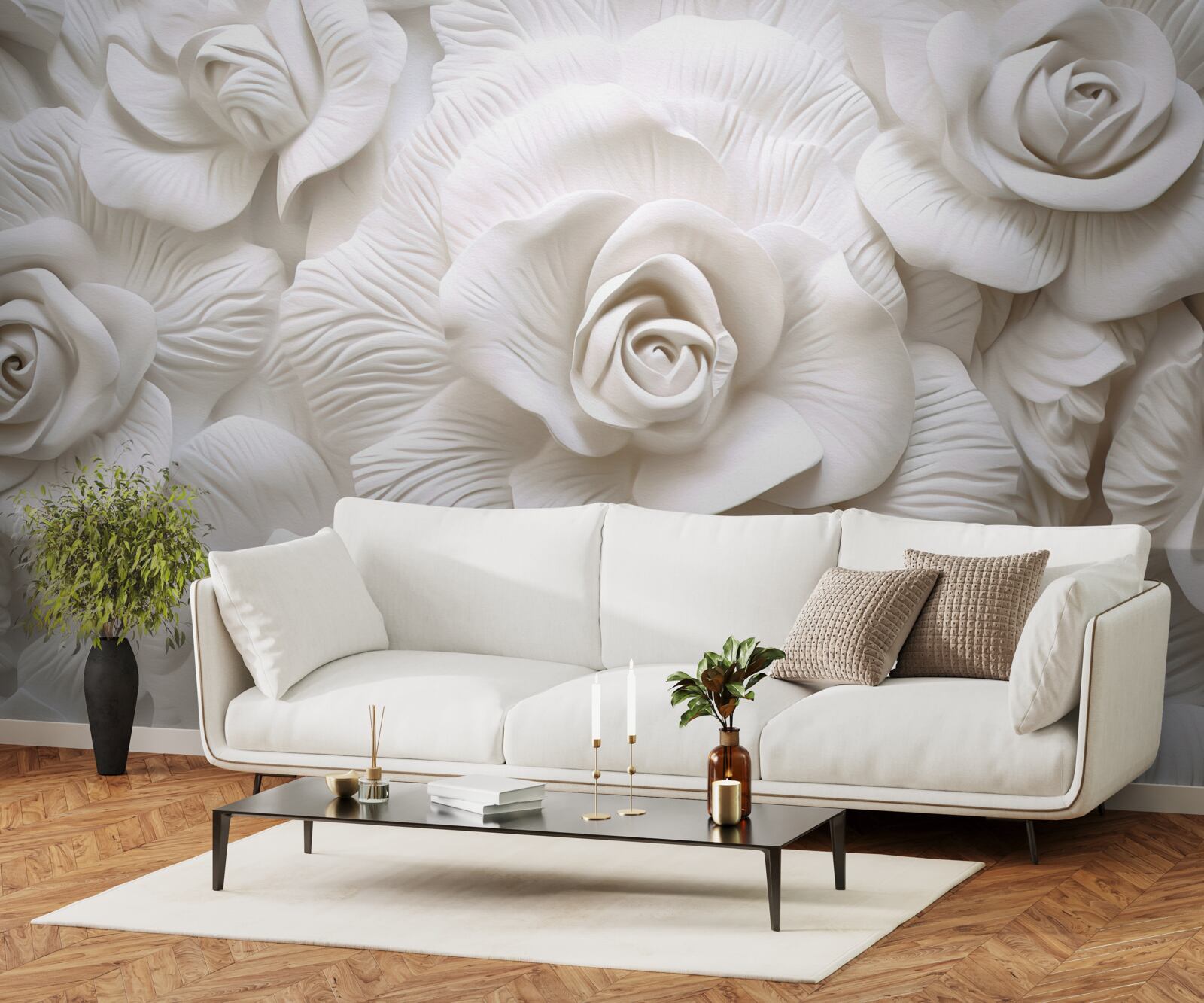 Fototapeta reliéfne ruže sú jemné