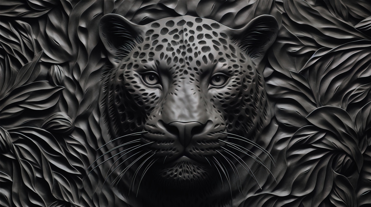 Fototapeta čierny tiger na strome impozantnej veľkosti