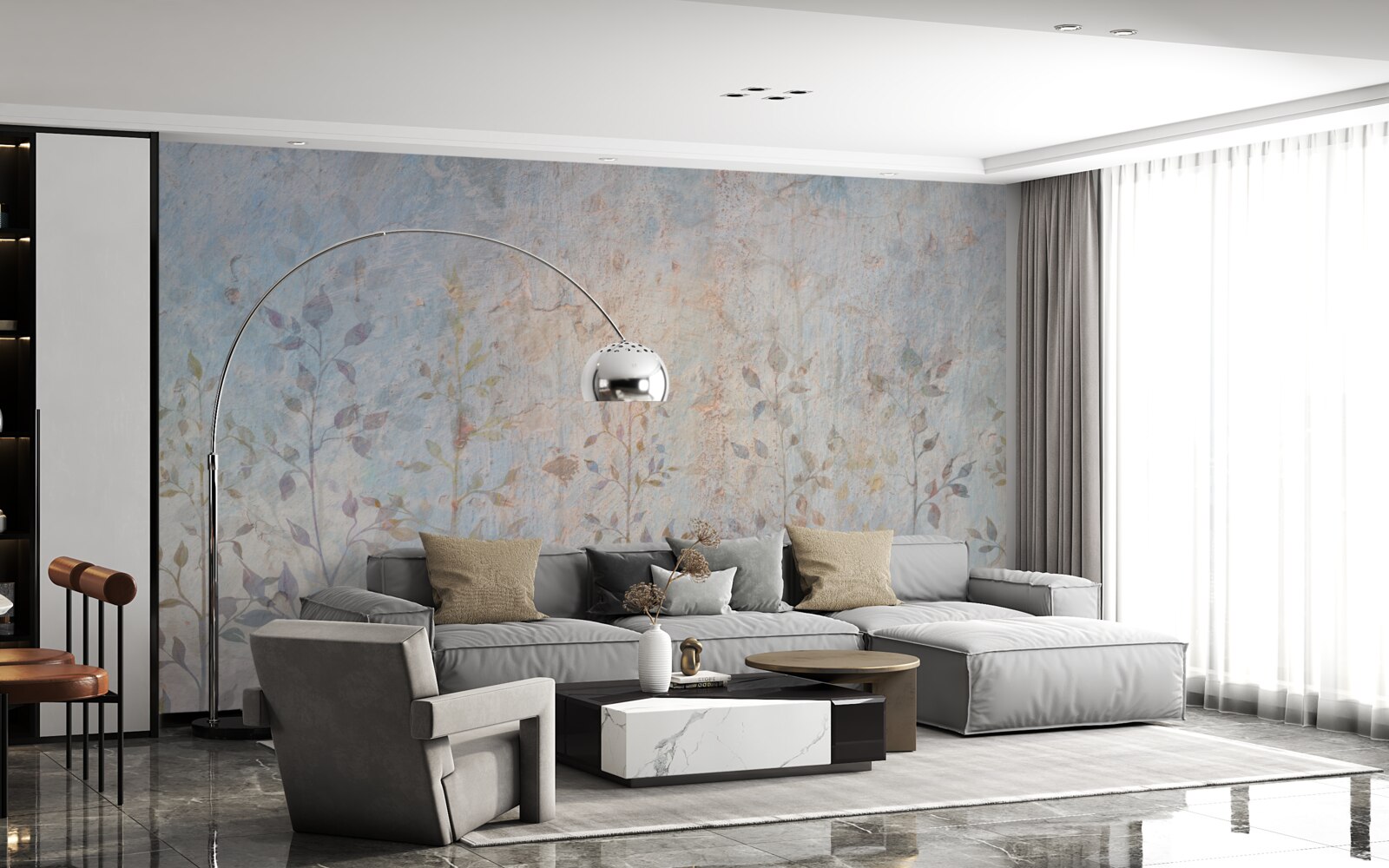 Fototapeta štíhle konáre ako akvarel