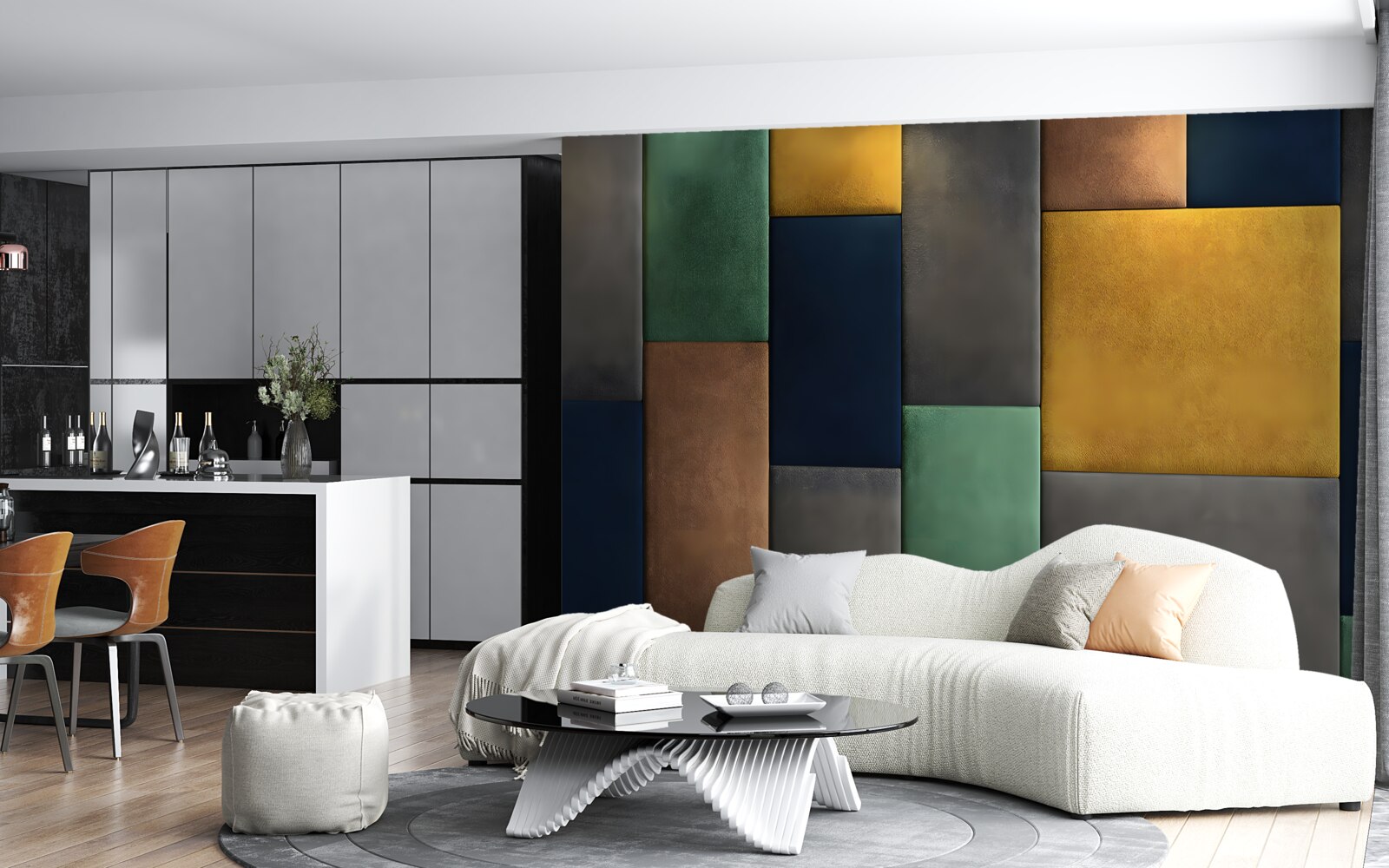 Fototapeta viacfarebné trojuholníky usporiadané vertikálne