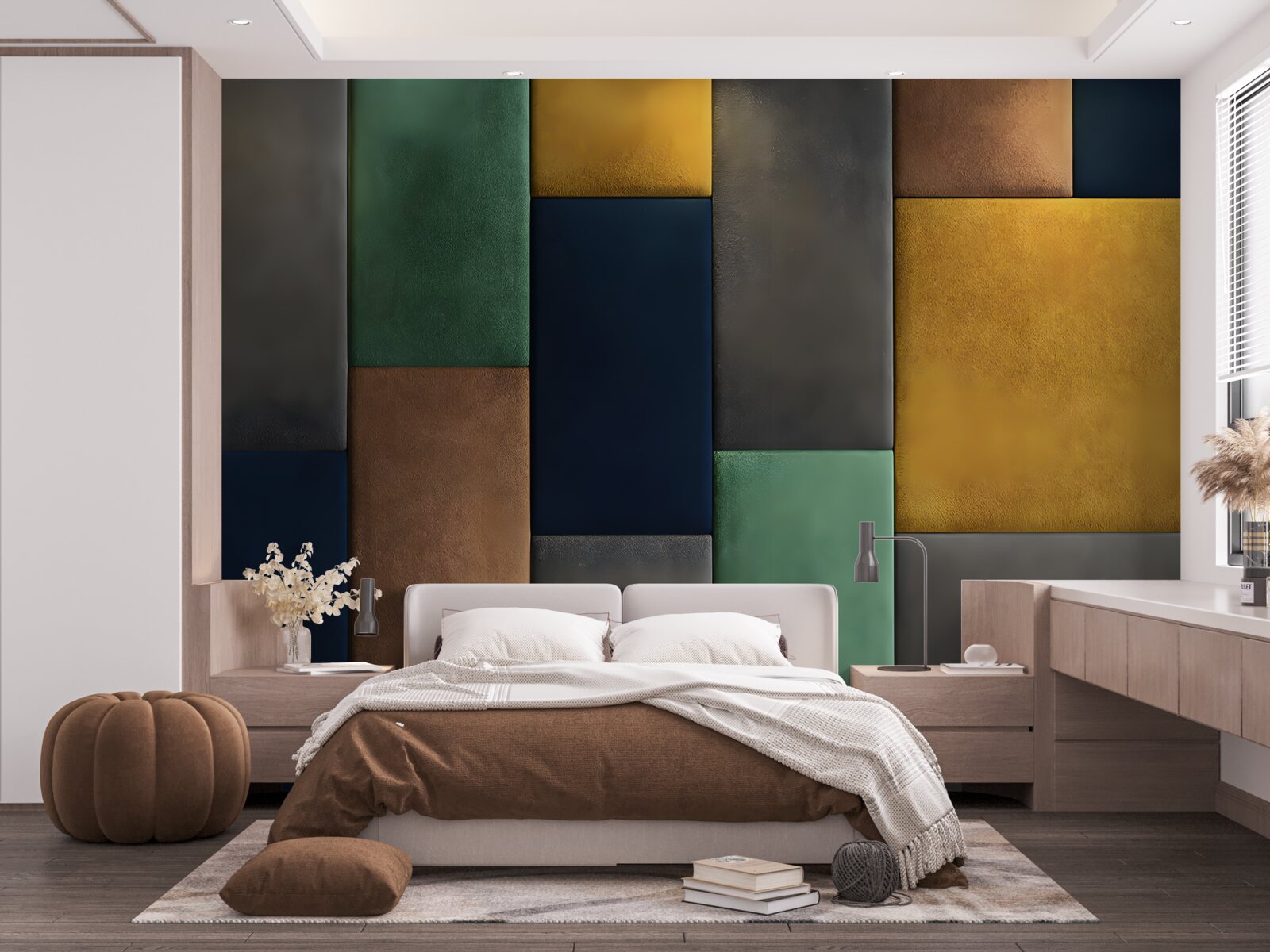 Fototapeta viacfarebné trojuholníky usporiadané vertikálne