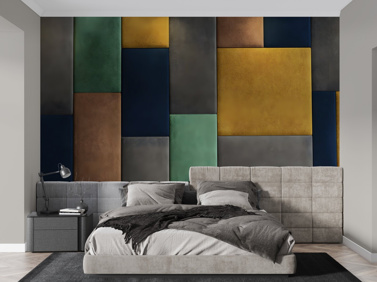 Fototapeta viacfarebné trojuholníky usporiadané vertikálne