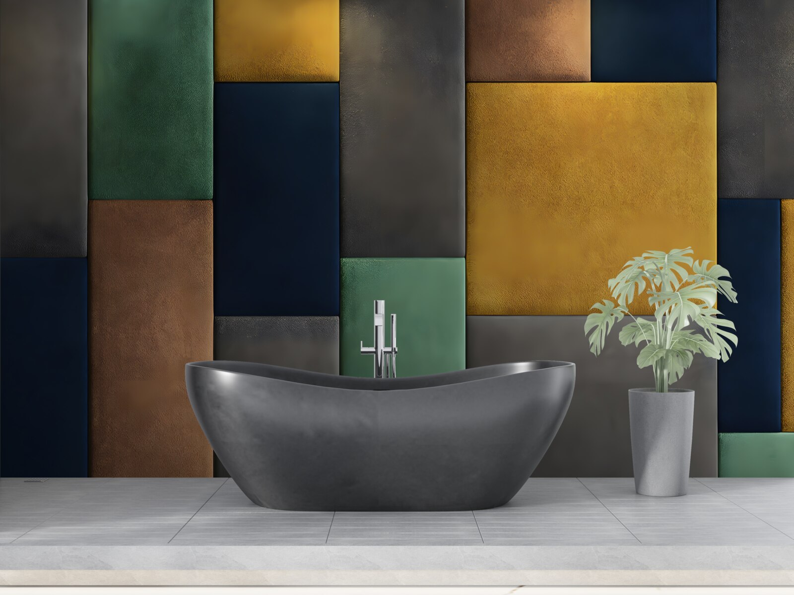 Fototapeta viacfarebné trojuholníky usporiadané vertikálne