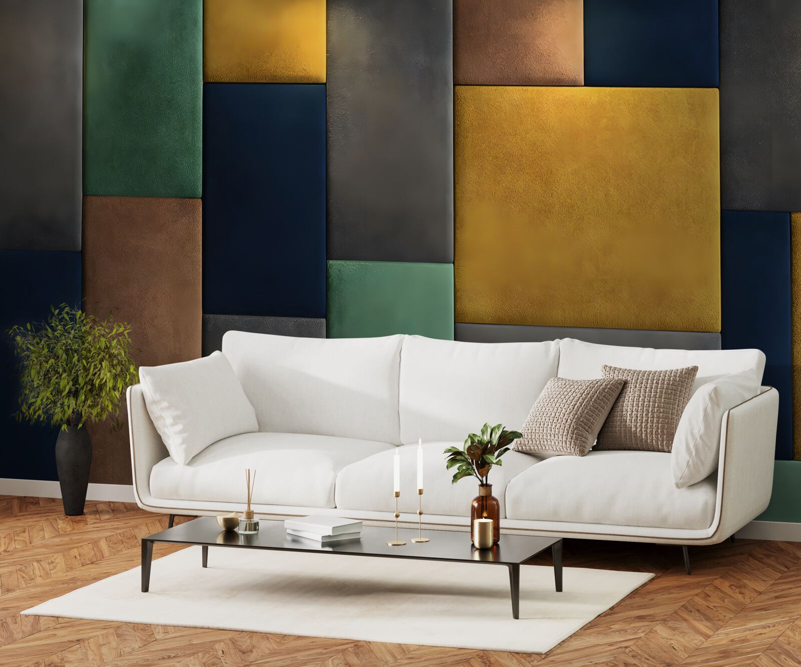 Fototapeta viacfarebné trojuholníky usporiadané vertikálne