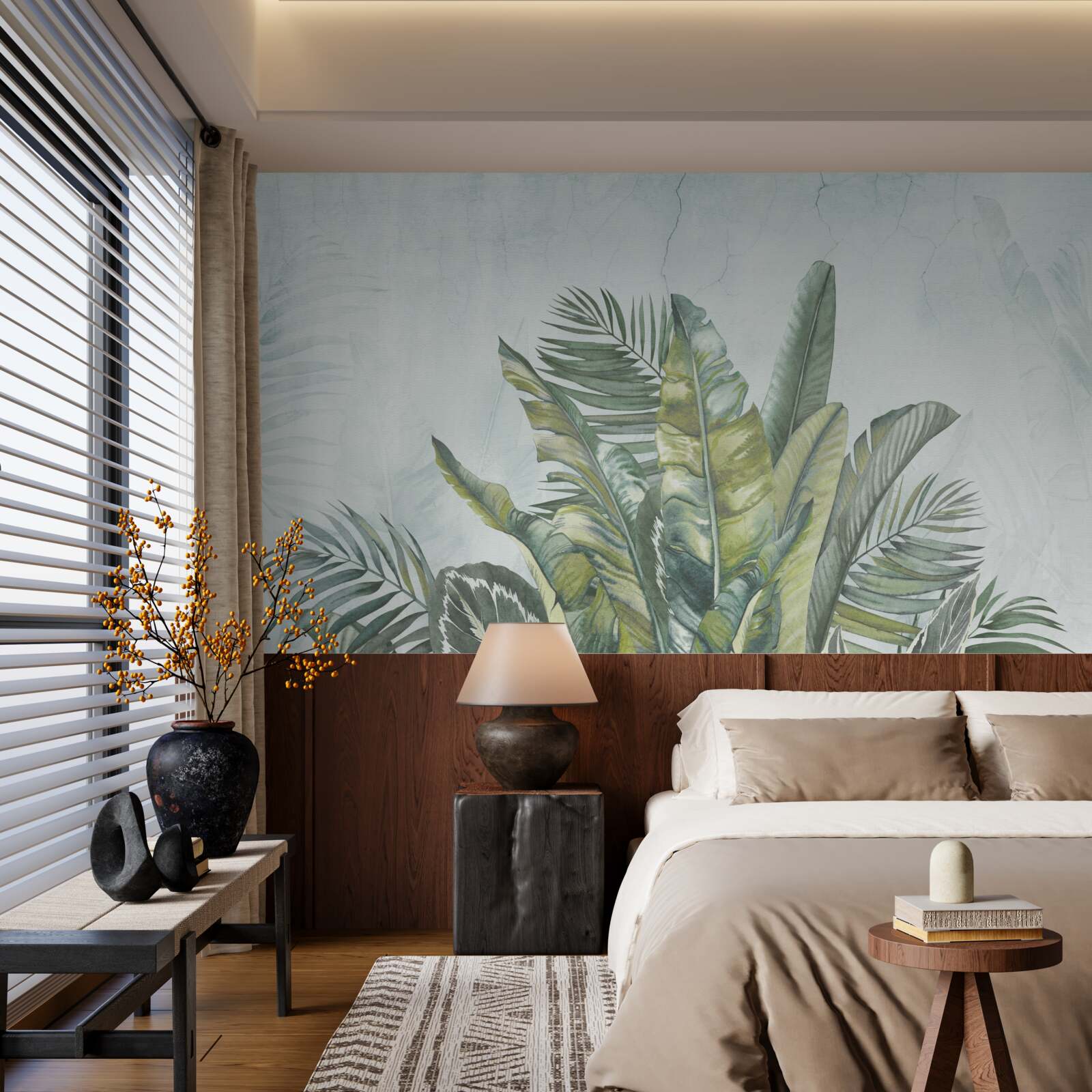 Fototapeta zelená húština tropickej vegetácie