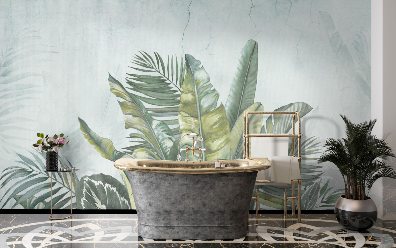 Fototapeta zelená húština tropickej vegetácie