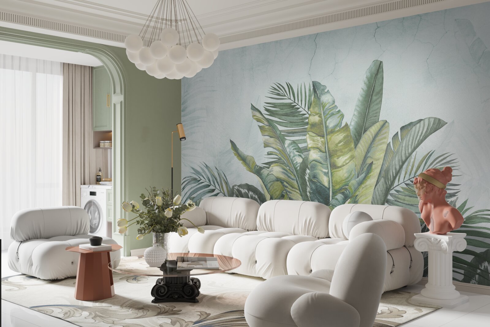 Fototapeta zelená húština tropickej vegetácie