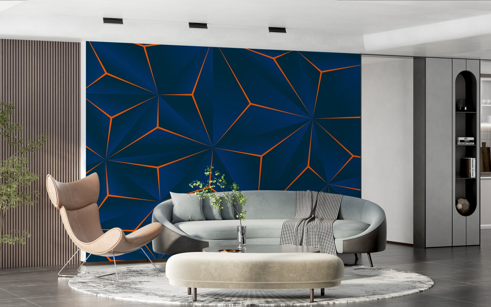 Fototapeta zamatové trojuholníky s objemnými tvarmi