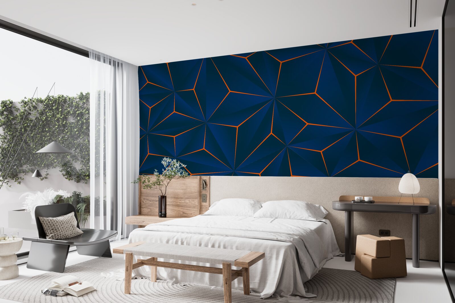 Fototapeta zamatové trojuholníky s objemnými tvarmi