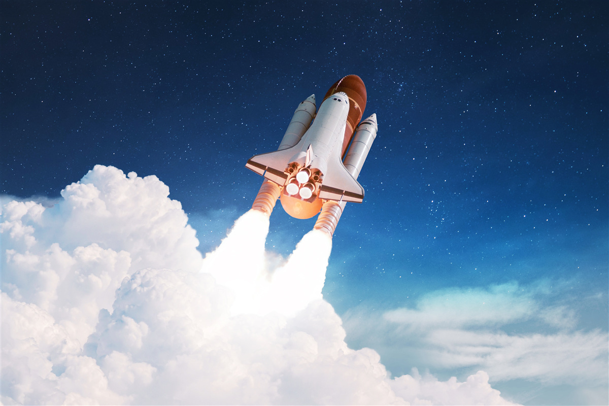 Fototapeta loď sa pripravuje na vesmírny let