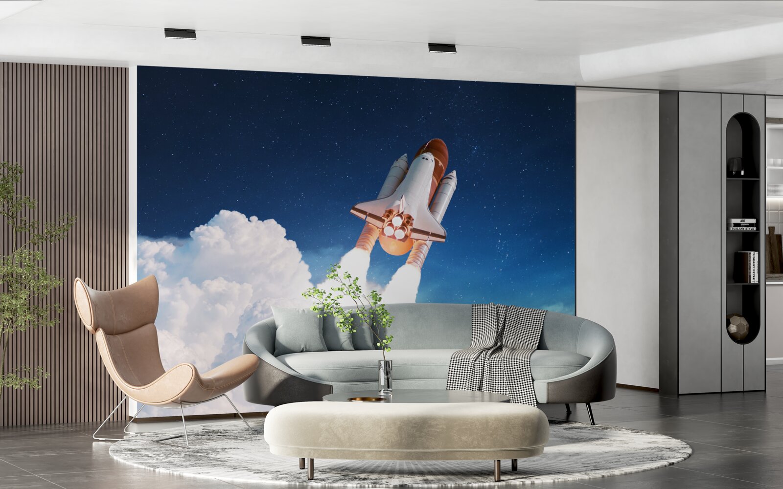 Fototapeta loď sa pripravuje na vesmírny let