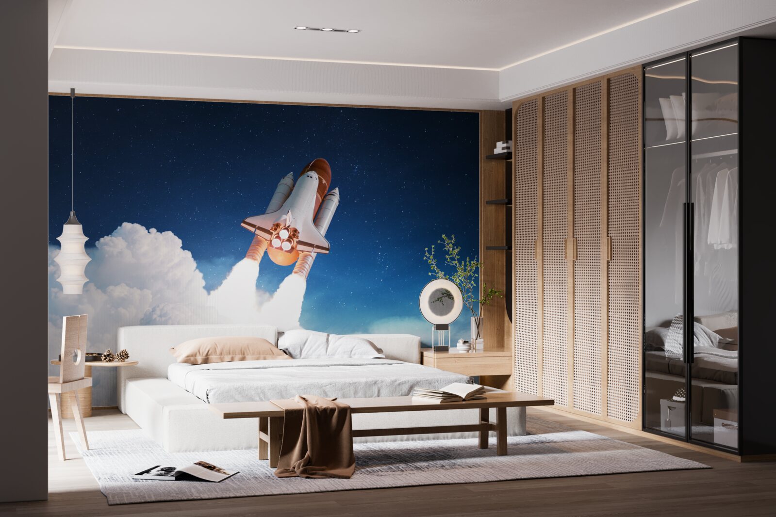 Fototapeta loď sa pripravuje na vesmírny let