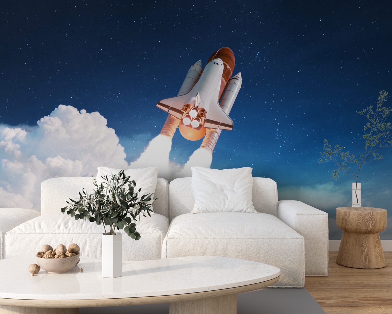 Fototapeta loď sa pripravuje na vesmírny let