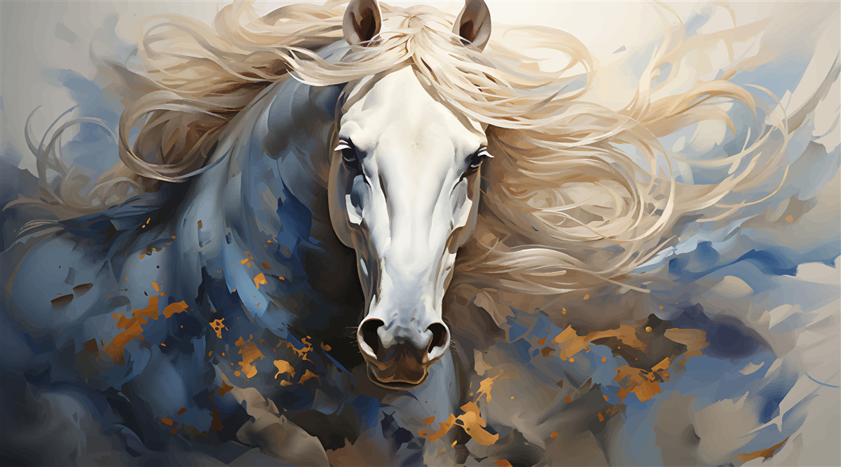 Fototapeta abstraktný obraz koňa v pohybe