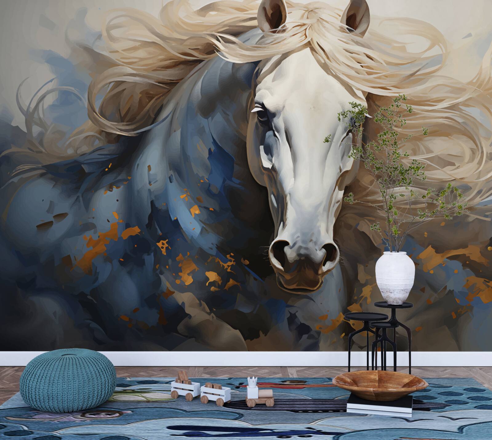 Fototapeta abstraktný obraz koňa v pohybe