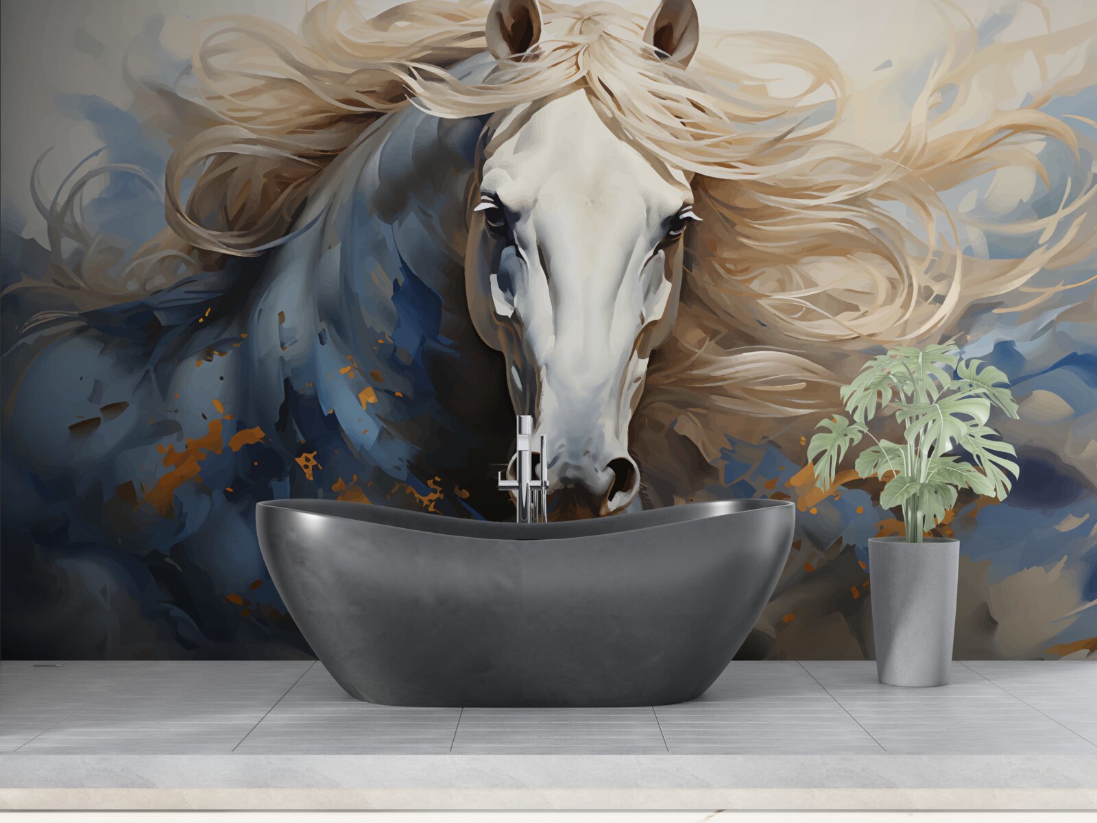 Fototapeta abstraktný obraz koňa v pohybe