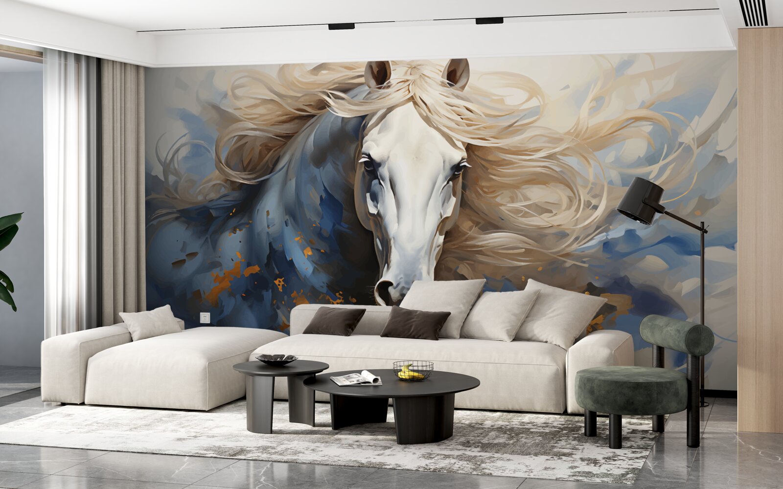 Fototapeta abstraktný obraz koňa v pohybe