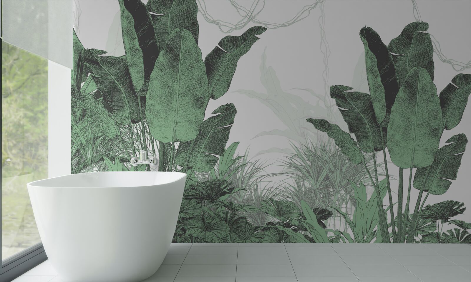 Fototapeta veľké tropické listy značnej veľkosti