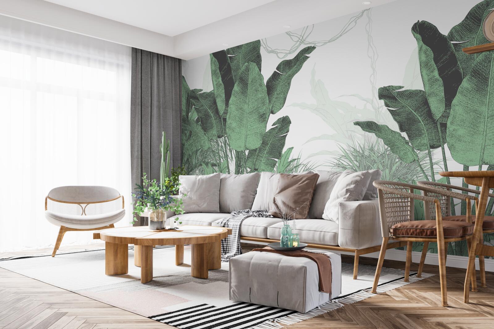 Fototapeta veľké tropické listy značnej veľkosti