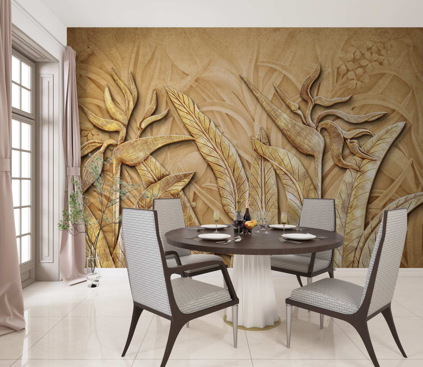 Fototapeta textúrne vzory na listoch stromov