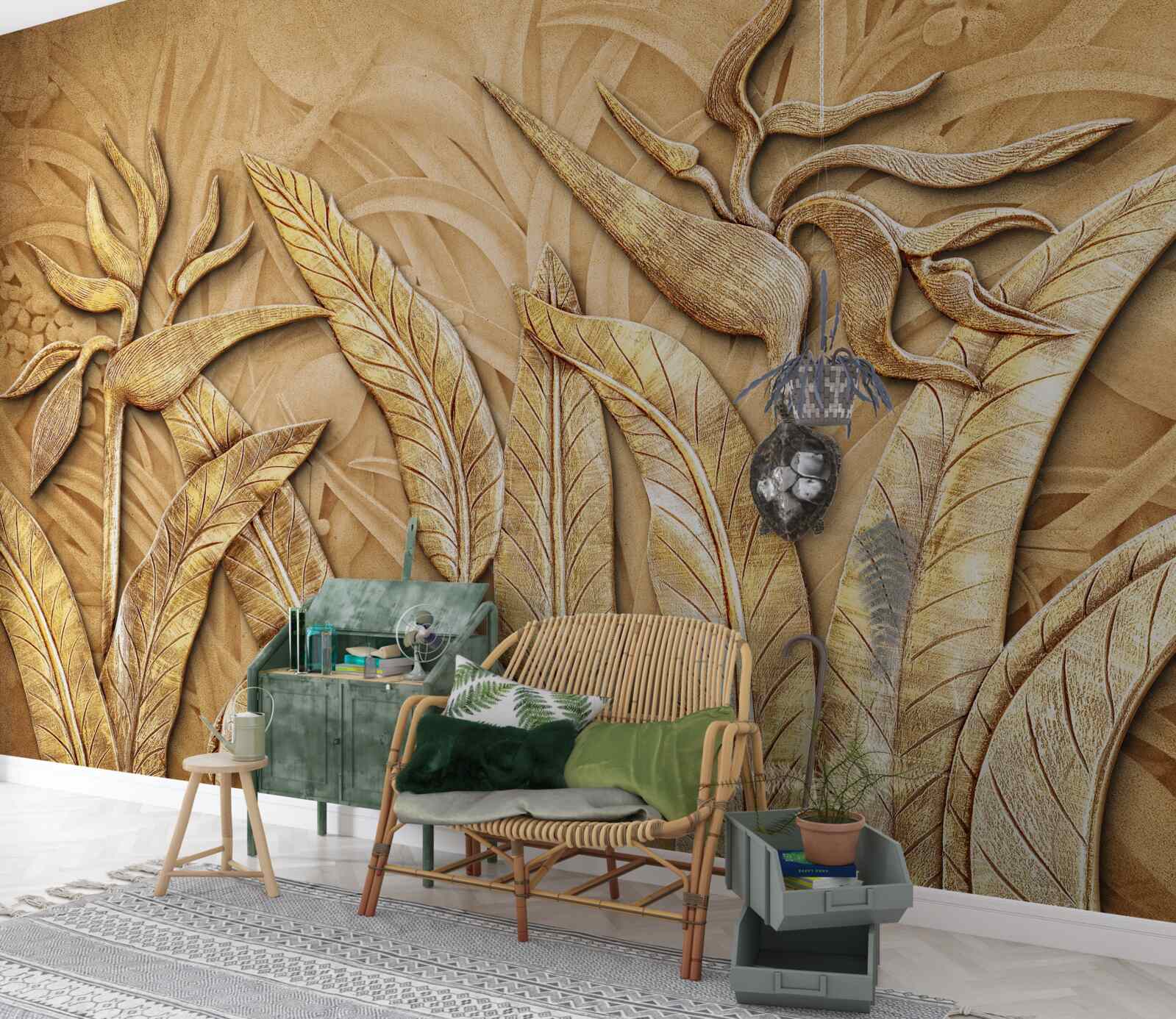 Fototapeta textúrne vzory na listoch stromov