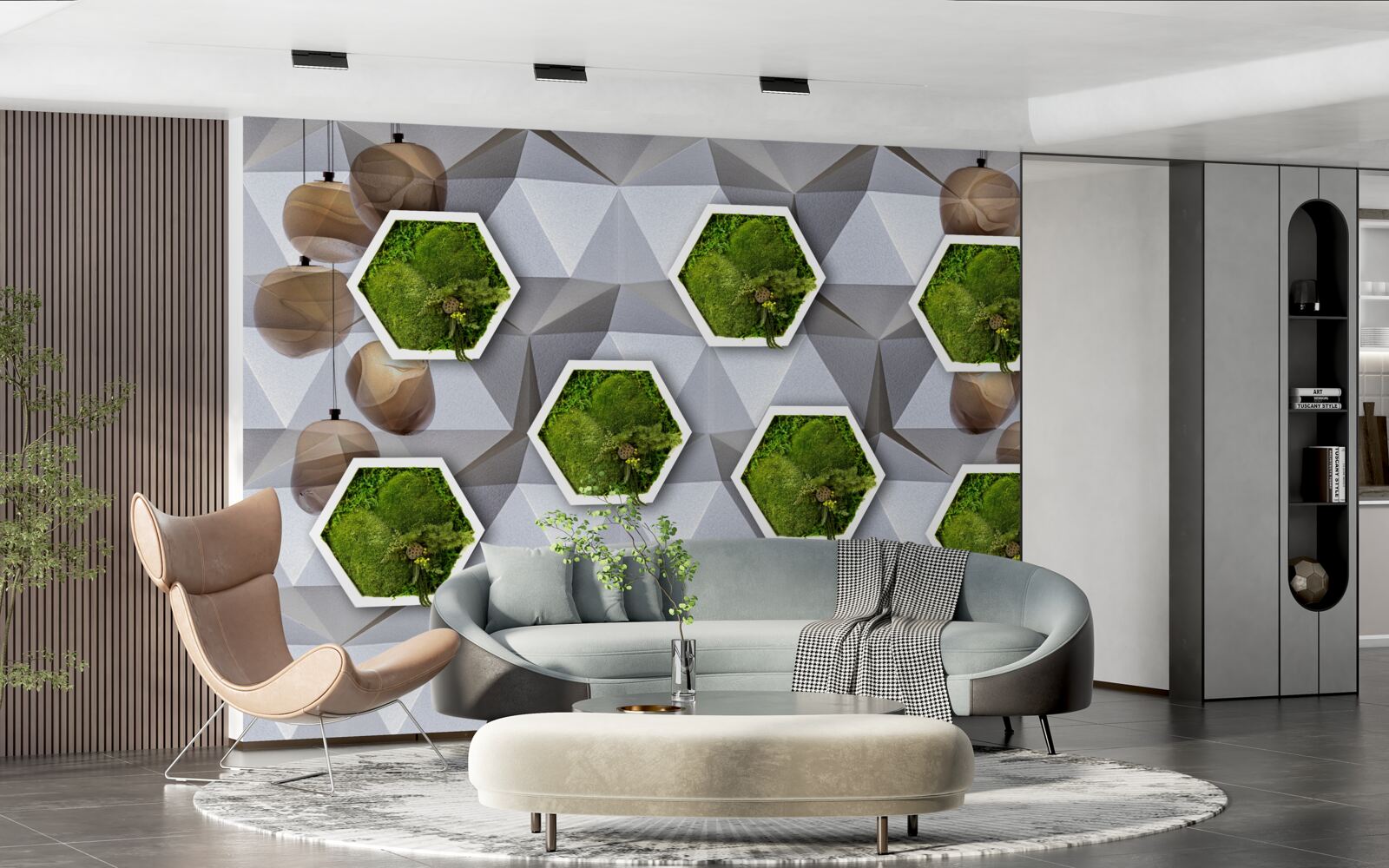 Fototapeta rastliny v tvare päťuholníka