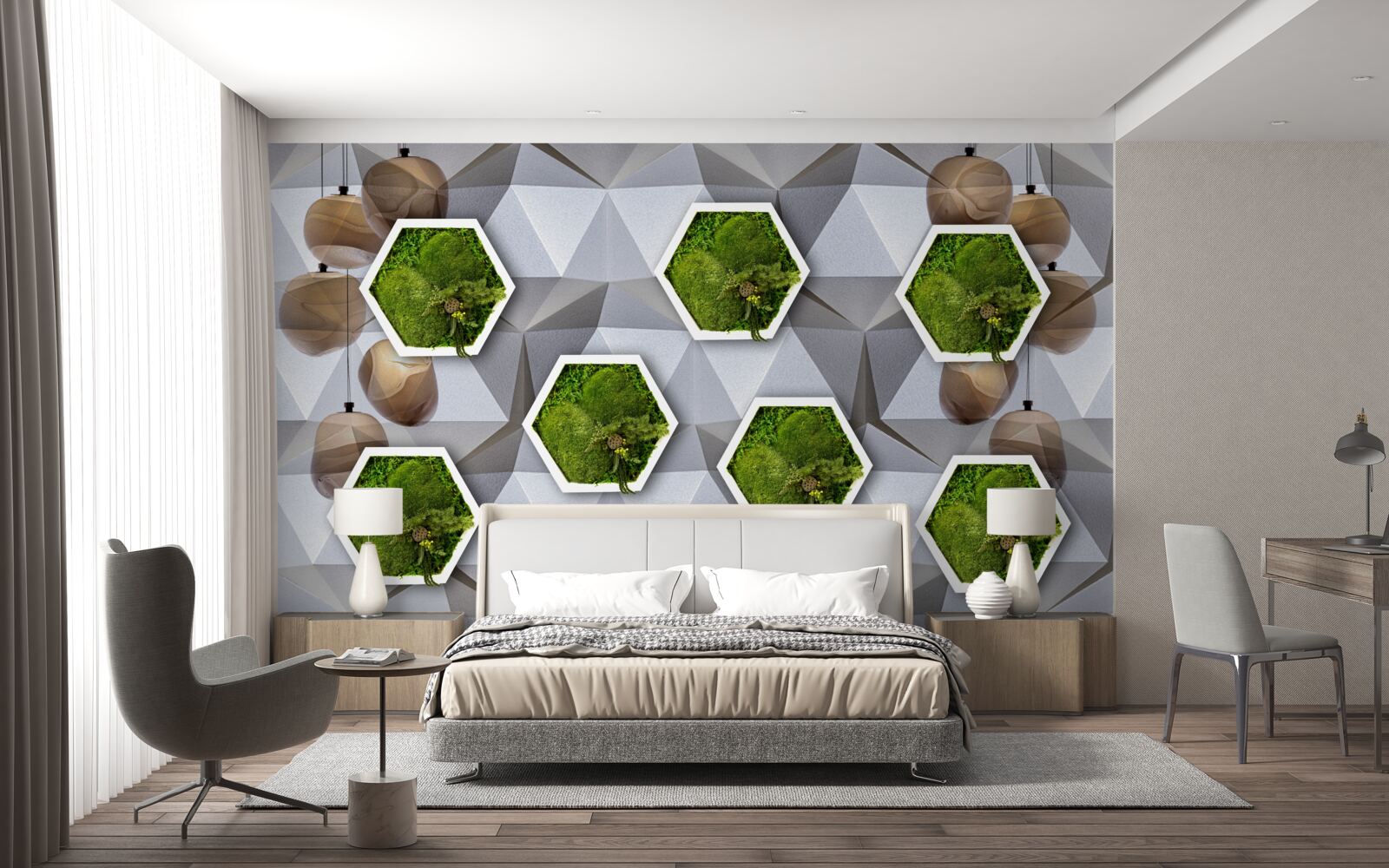 Fototapeta rastliny v tvare päťuholníka