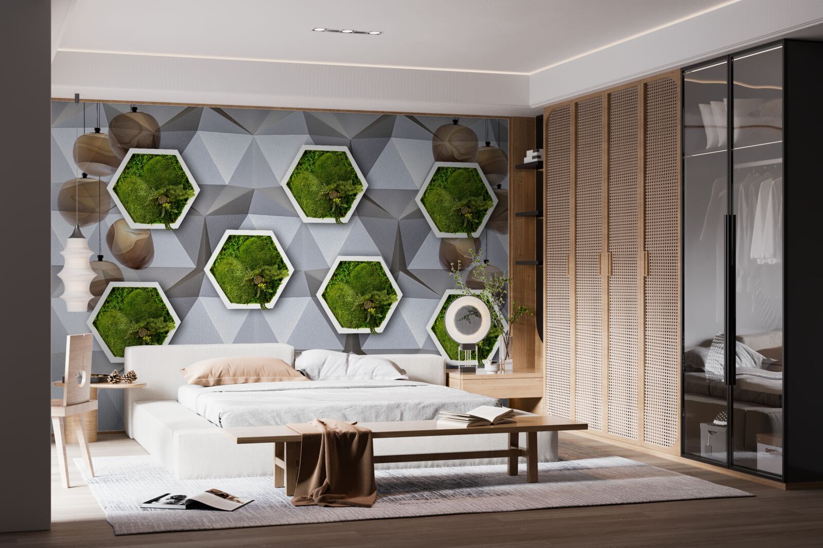 Fototapeta rastliny v tvare päťuholníka