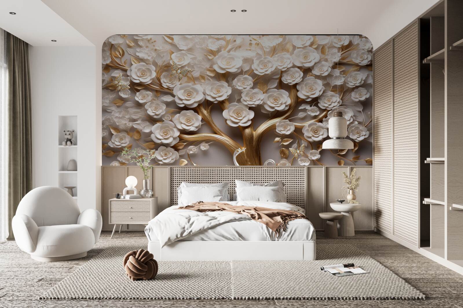 Fototapeta strom s hustými a bohatými kvetmi