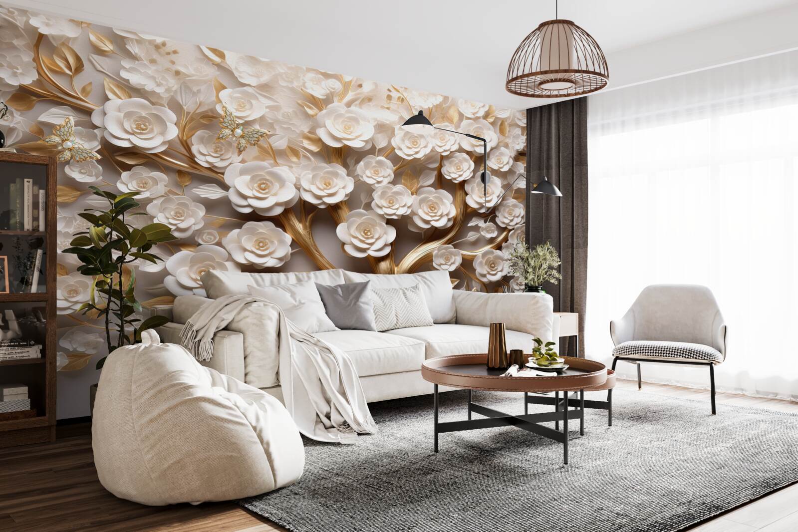 Fototapeta strom s hustými a bohatými kvetmi