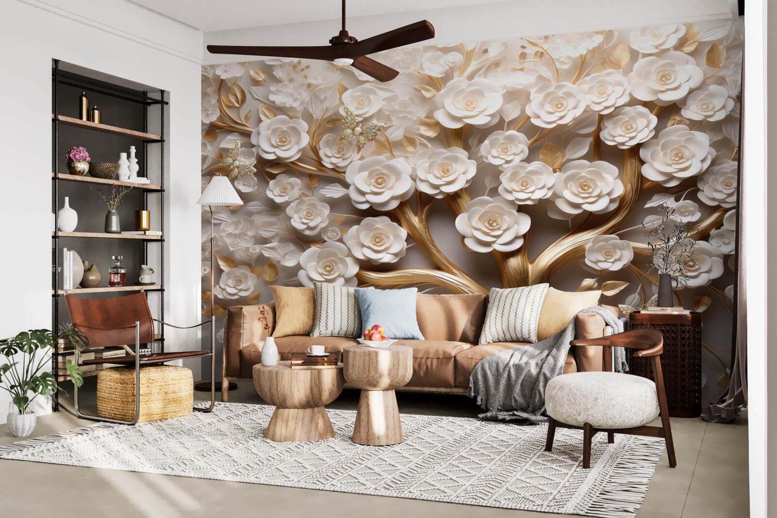 Fototapeta strom s hustými a bohatými kvetmi