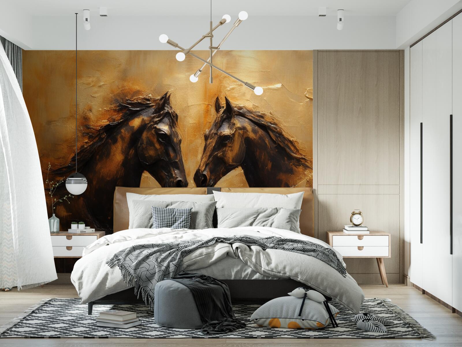 Fototapeta dva kone vo vode