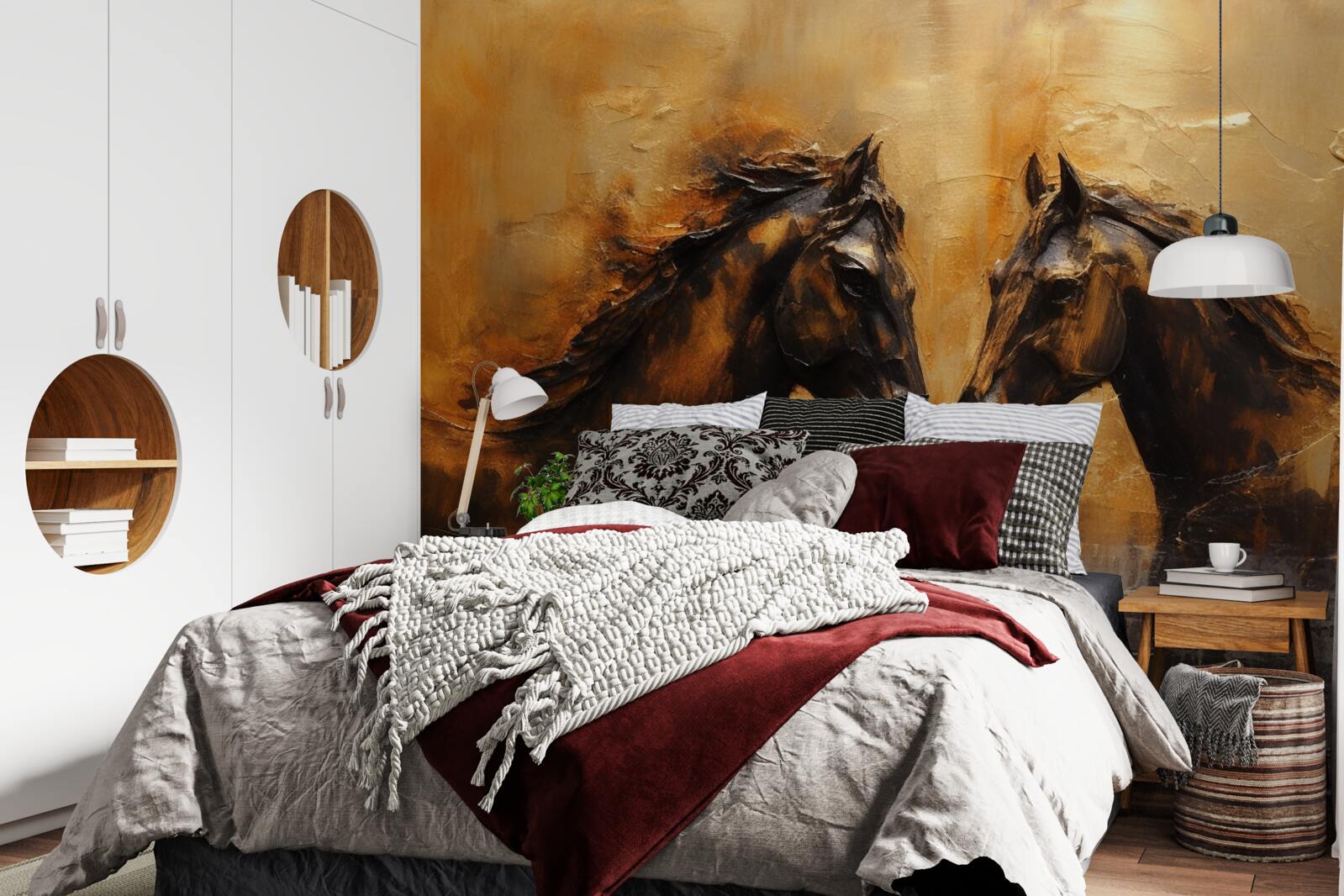 Fototapeta dva kone vo vode