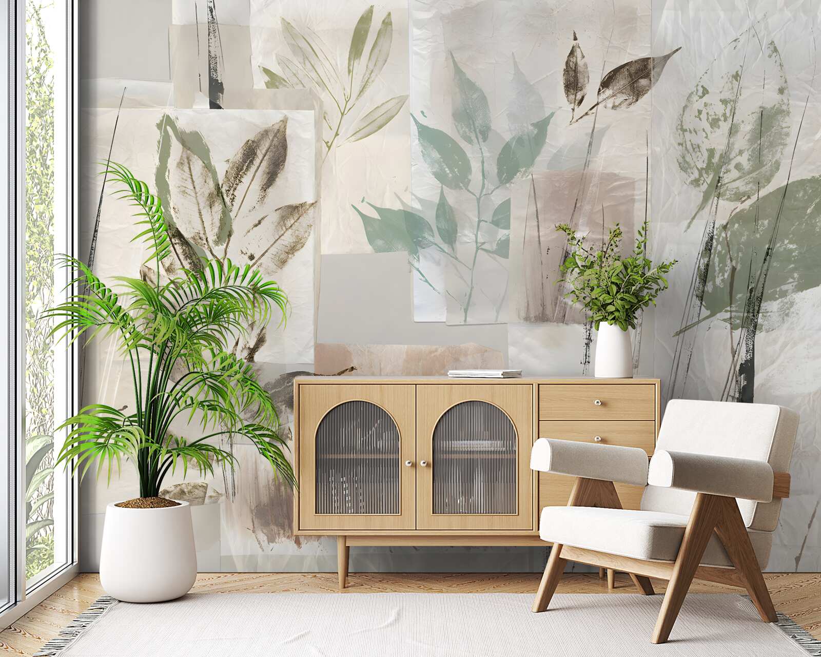 Fototapeta obrysy exotickej flóry