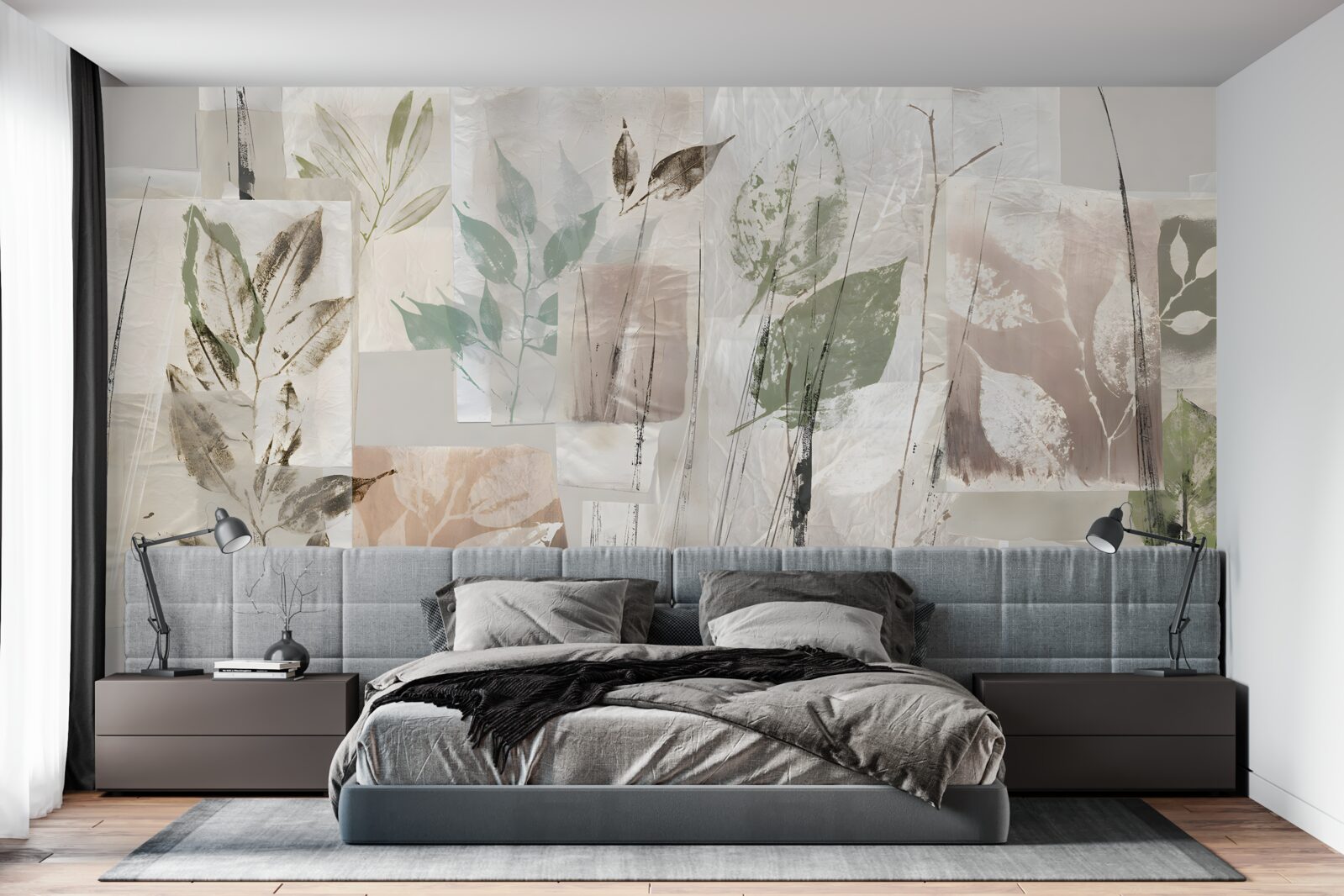 Fototapeta obrysy exotickej flóry