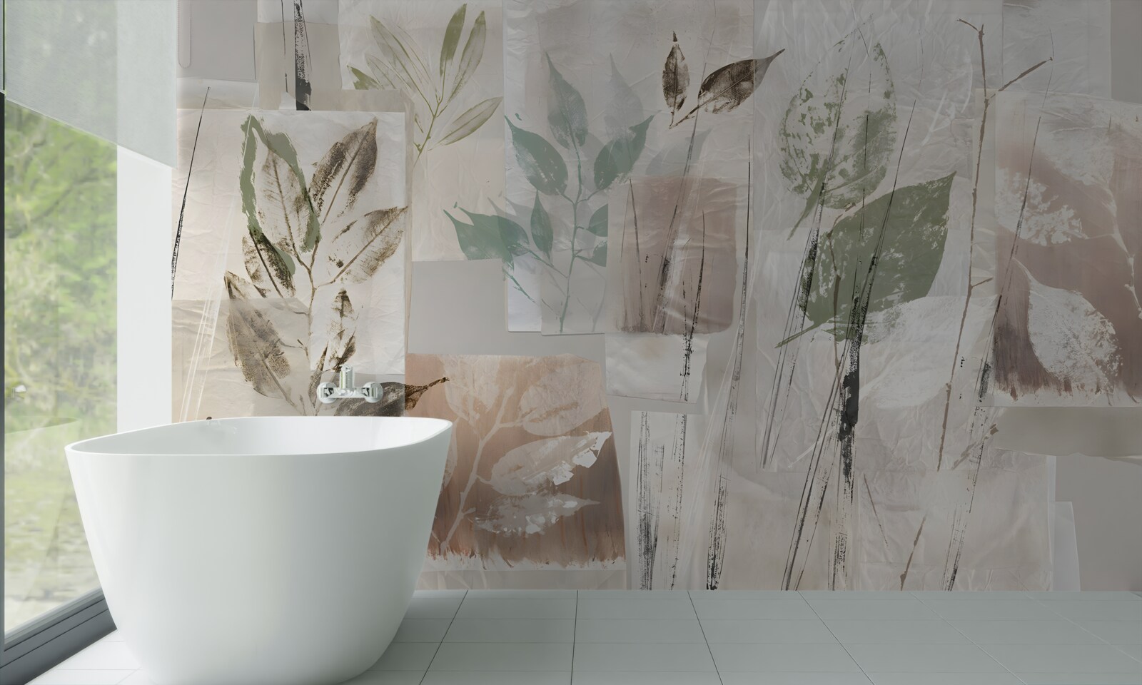 Fototapeta obrysy exotickej flóry