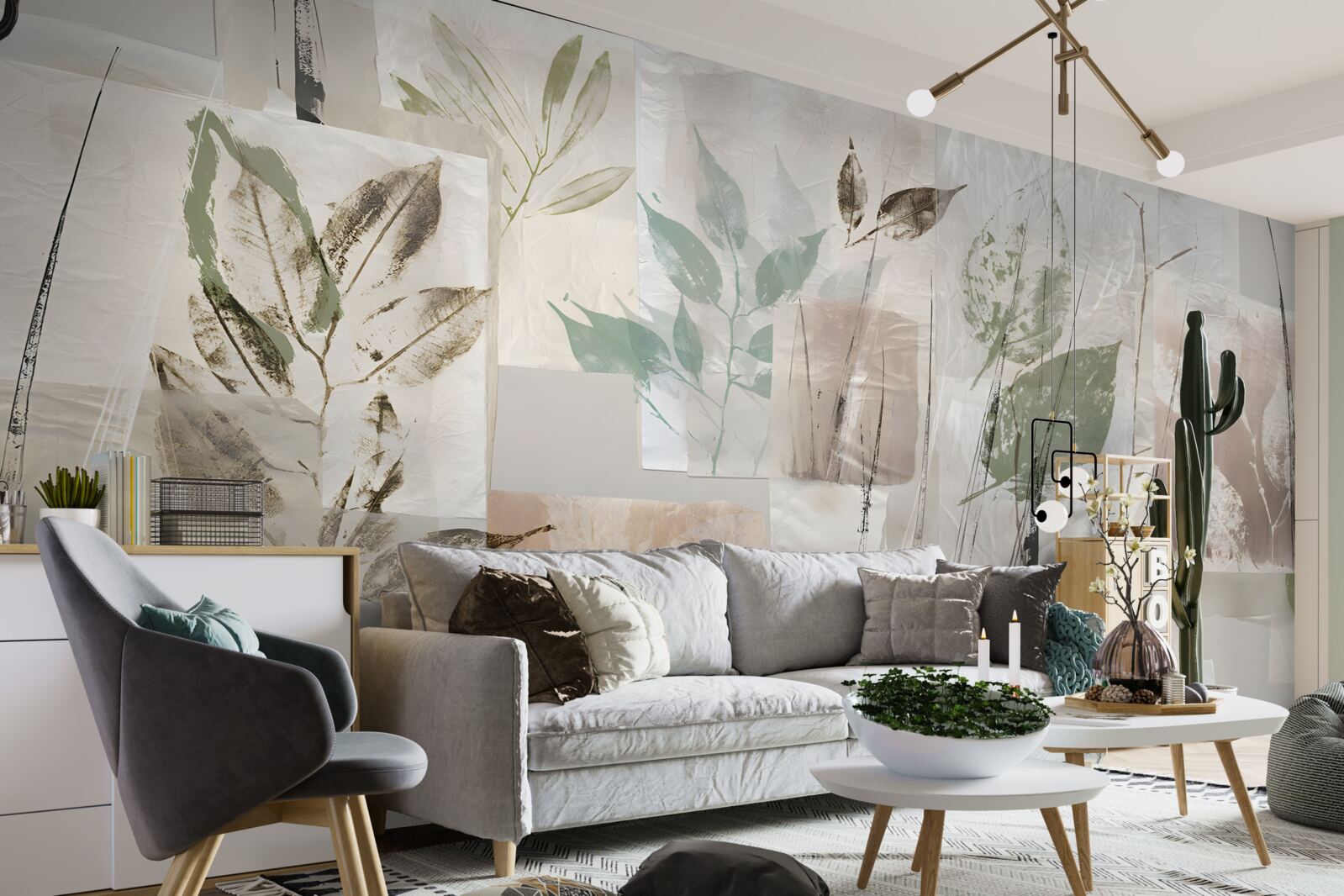 Fototapeta obrysy exotickej flóry