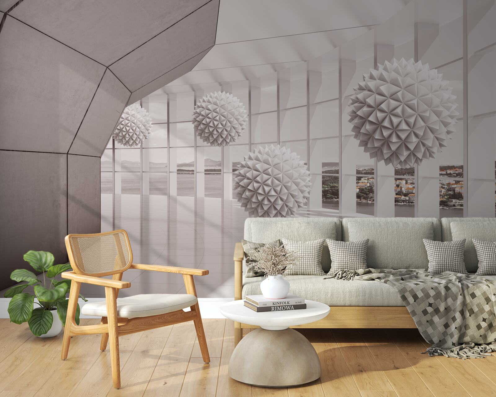 Fototapeta ostré špicaté gule v tuneli