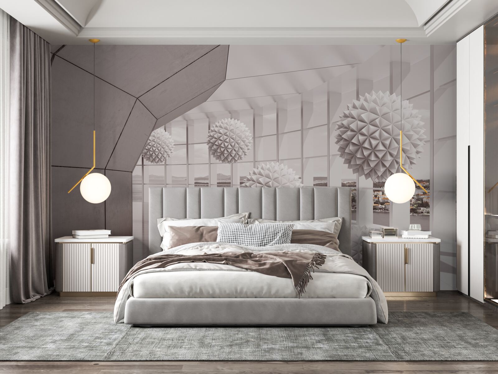 Fototapeta ostré špicaté gule v tuneli