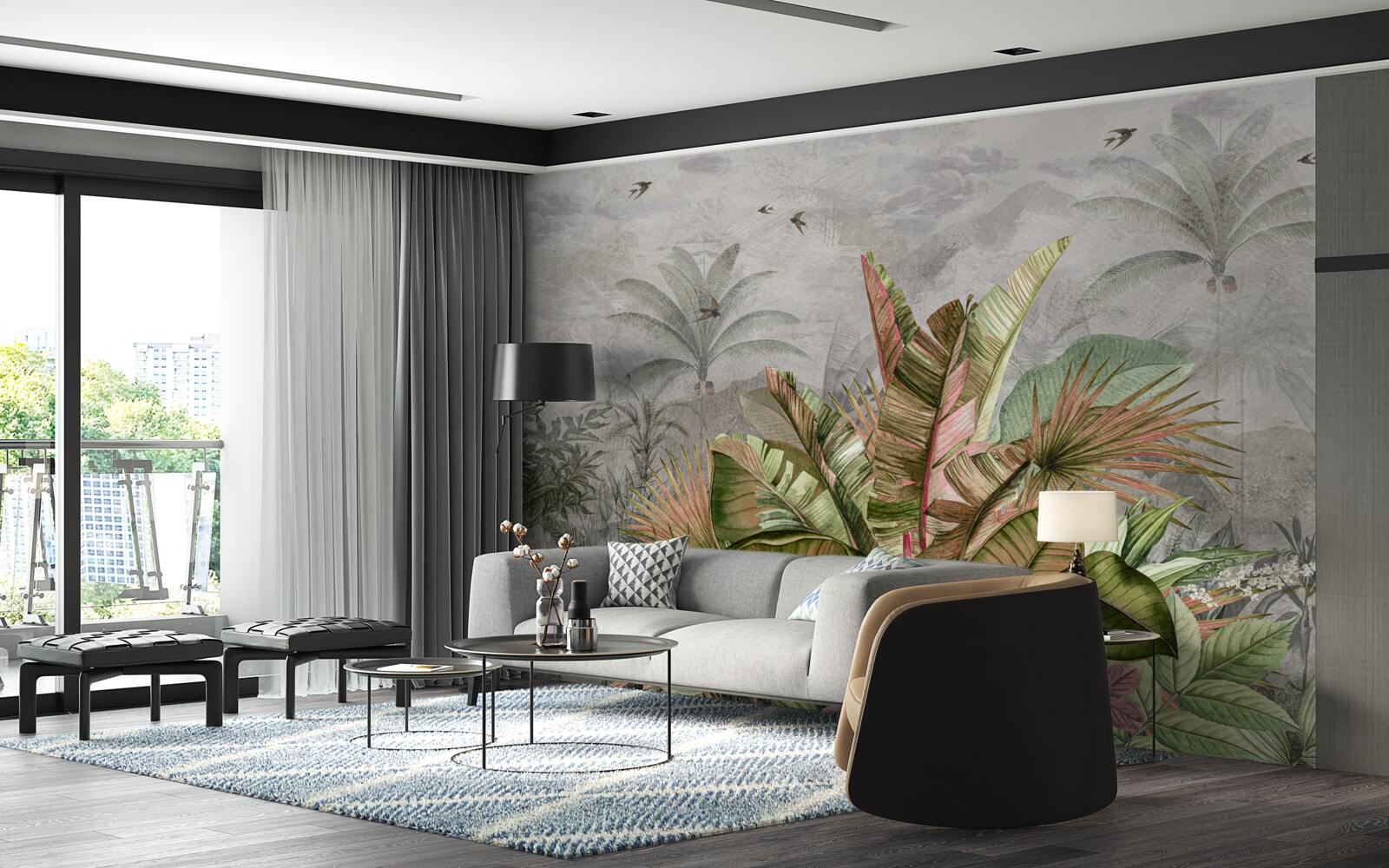 Fototapeta zloženie hmlistej paprade