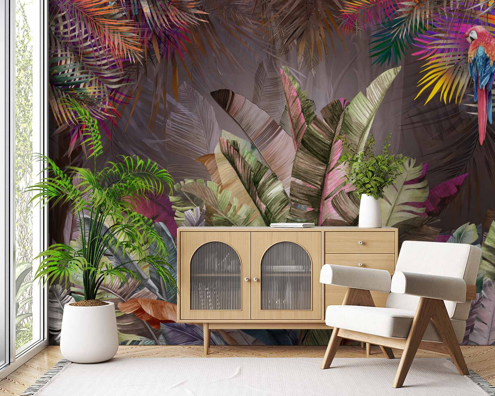 Fototapeta bohaté listy džungle v noci