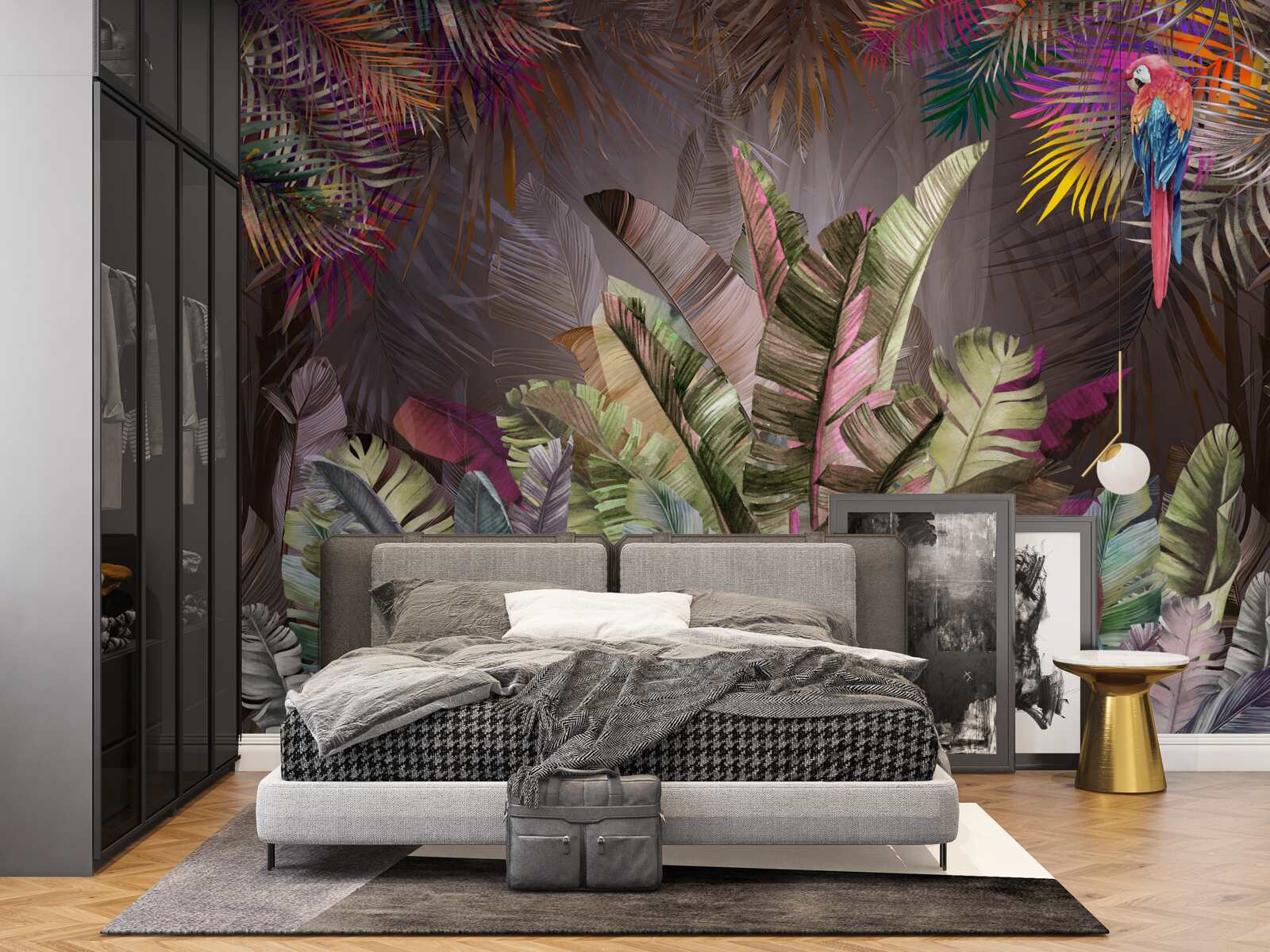 Fototapeta bohaté listy džungle v noci